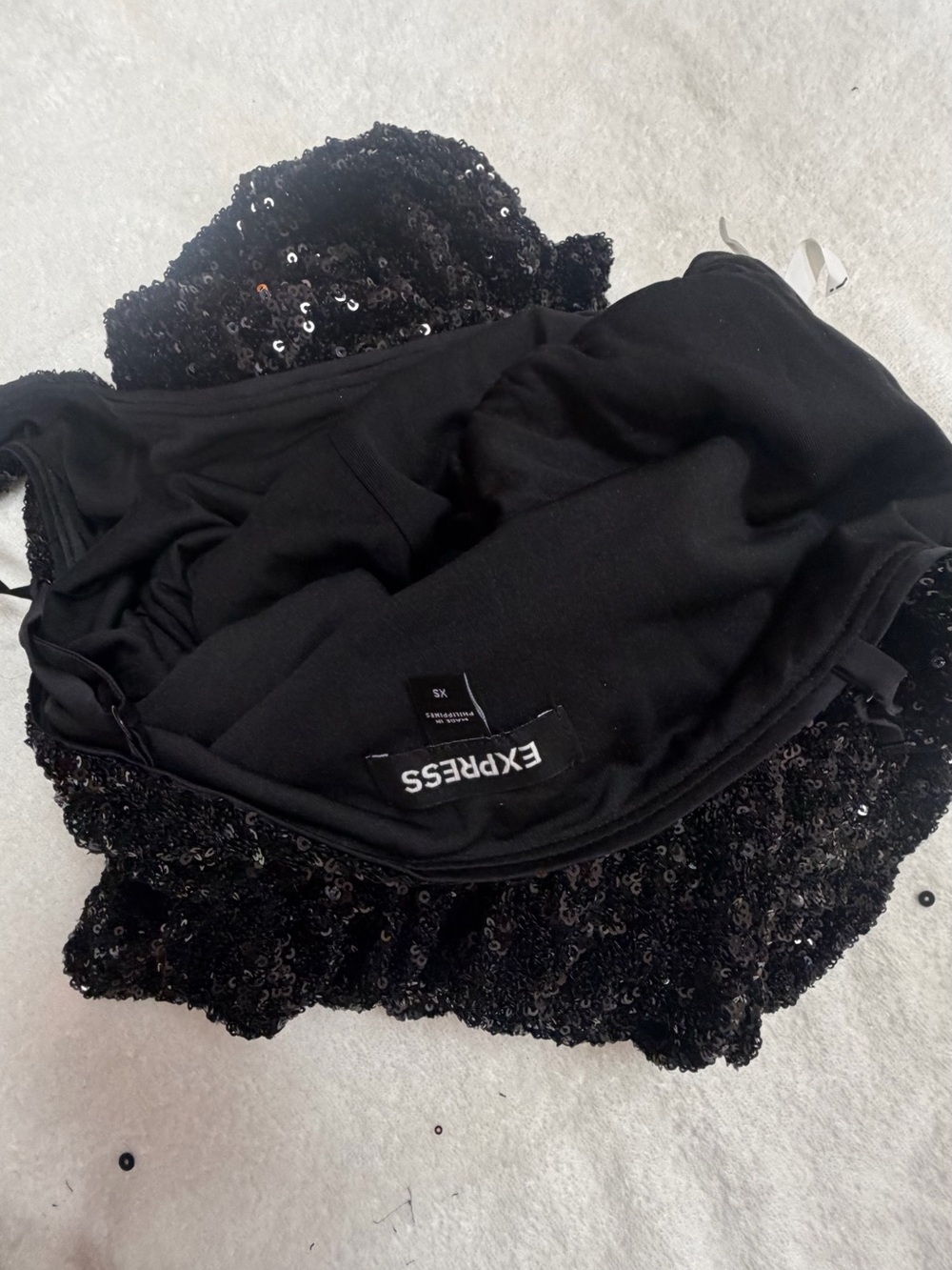 Express Black Sequin Jumpsuit